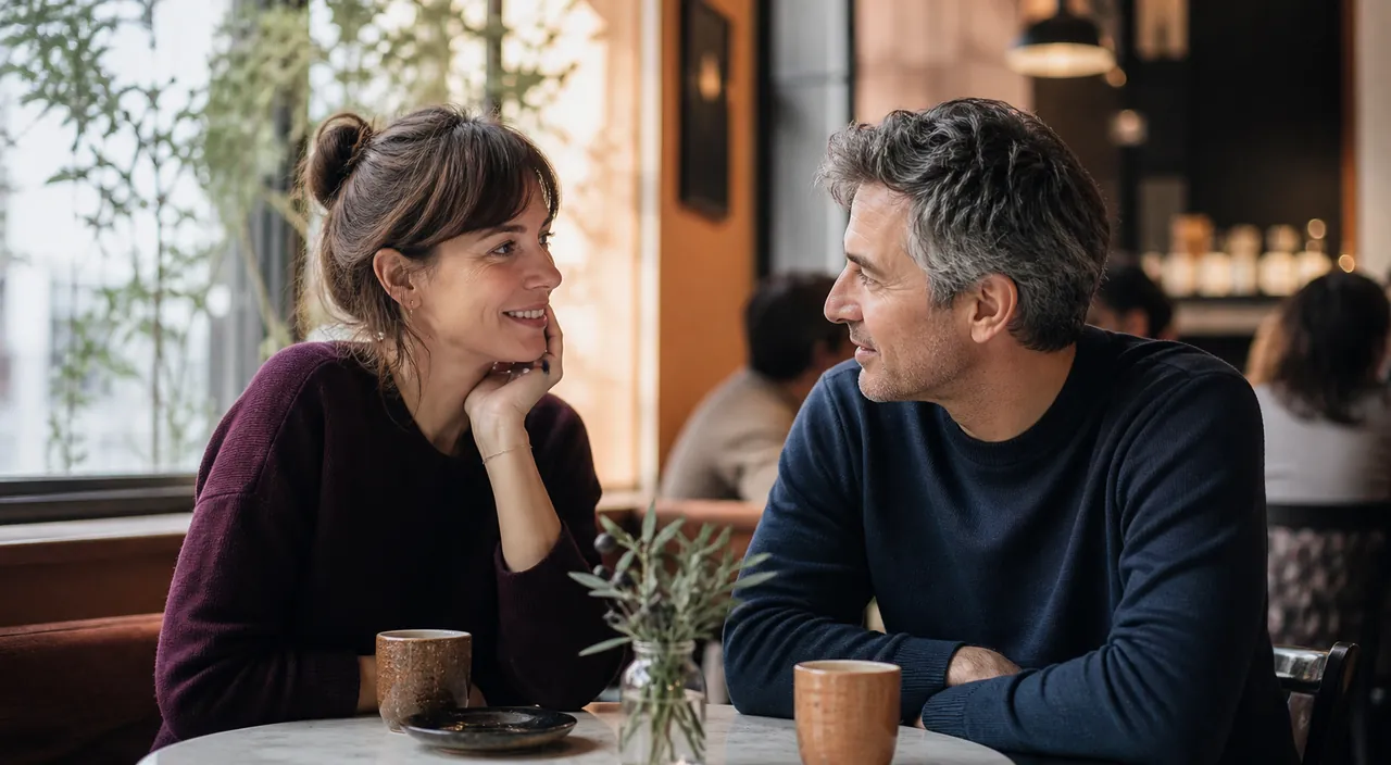Deux personnes font connaissance, illustration des rencontres à Aoste
